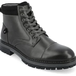 Vance Co Mens Fegan Flat Heel Lace-Up Boots