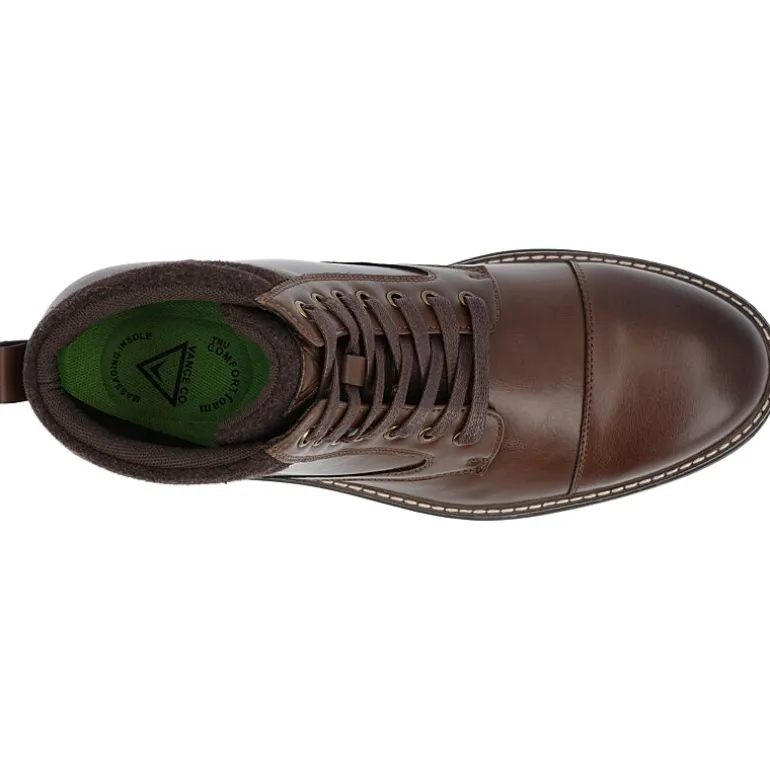 Vance Co Mens Fegan Flat Heel Lace-Up Boots