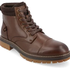 Vance Co Mens Fegan Flat Heel Lace-Up Boots