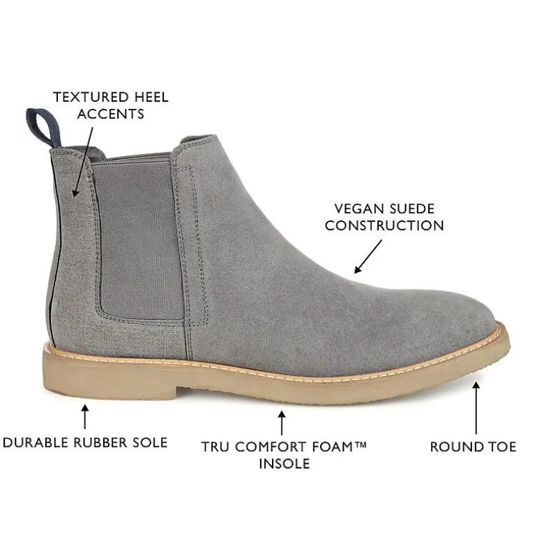 Vance Co Mens Jc Marshon Flat Heel Chelsea Boots