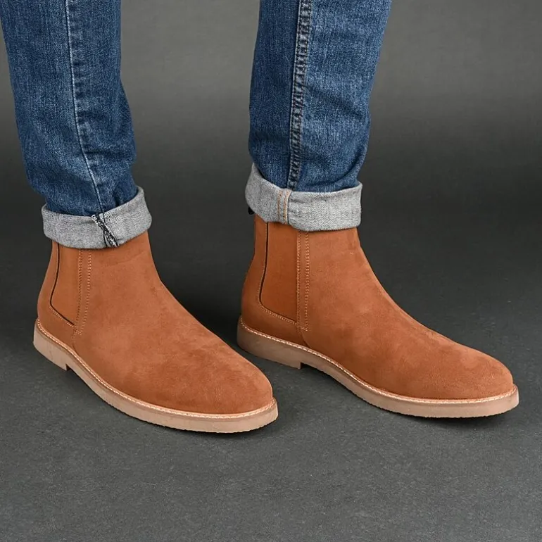 Vance Co Mens Jc Marshon Flat Heel Chelsea Boots