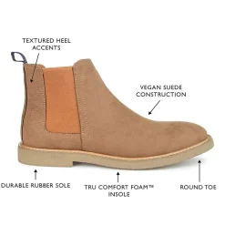 Vance Co Mens Jc Marshon Flat Heel Chelsea Boots
