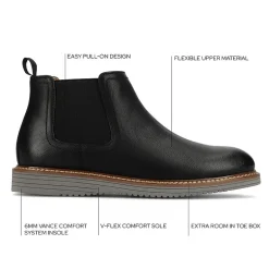 Vance Co Mens Salter Flat Heel Chelsea Boots
