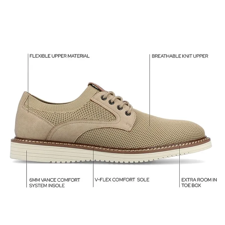 Vance Co Merrick Mens Almond Closed Toe Loafers