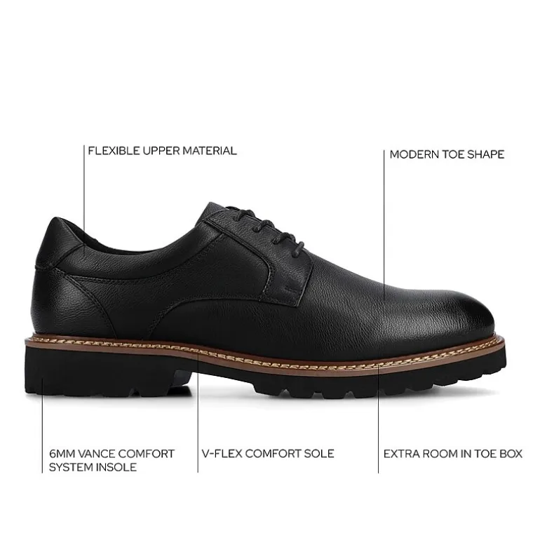 Vance Co Templeton Mens Round Closed Toe Oxford Shoes