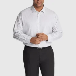 Van Heusen Big And Tall Comfort Performance Mens Classic Fit Stretch Fabric Wrinkle Free Long Sleeve Dress Shirt