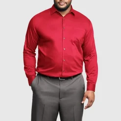 Van Heusen Big and Tall Ultra Flex Mens Regular Fit Wrinkle Free Long Sleeve Dress Shirt