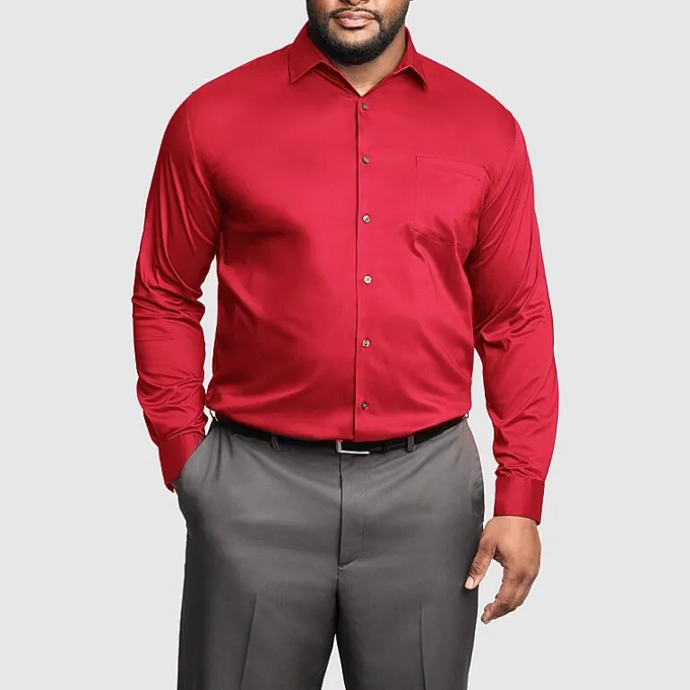 Van Heusen Big and Tall Ultra Flex Mens Regular Fit Wrinkle Free Long Sleeve Dress Shirt