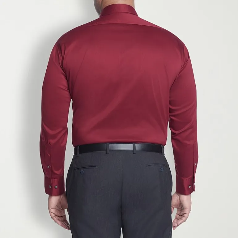 Van Heusen Big and Tall Ultra Flex Mens Regular Fit Wrinkle Free Long Sleeve Dress Shirt