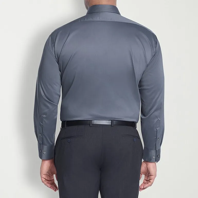 Van Heusen Big and Tall Ultra Flex Mens Regular Fit Wrinkle Free Long Sleeve Dress Shirt