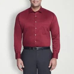 Van Heusen Big and Tall Ultra Flex Mens Regular Fit Wrinkle Free Long Sleeve Dress Shirt