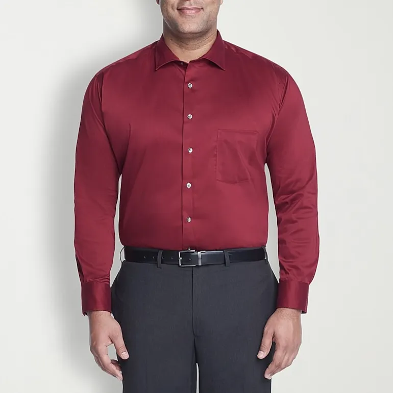 Van Heusen Big and Tall Ultra Flex Mens Regular Fit Wrinkle Free Long Sleeve Dress Shirt