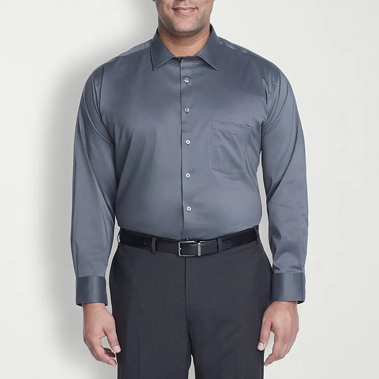 Van Heusen Big and Tall Ultra Flex Mens Regular Fit Wrinkle Free Long Sleeve Dress Shirt