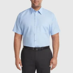 Van Heusen Big & Tall Mens Regular Fit Easy Care Short Sleeve Dress Shirt