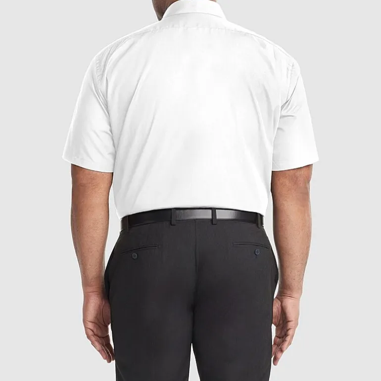Van Heusen Big & Tall Mens Regular Fit Easy Care Short Sleeve Dress Shirt