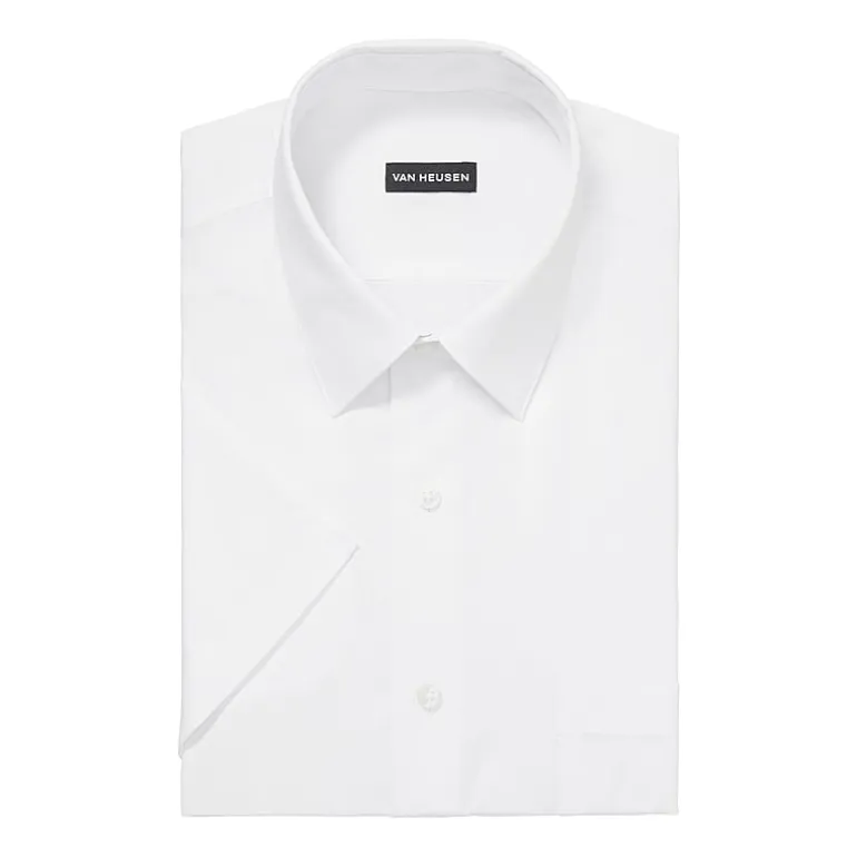 Van Heusen Big & Tall Mens Regular Fit Easy Care Short Sleeve Dress Shirt
