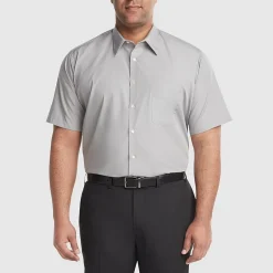 Van Heusen Big & Tall Mens Regular Fit Easy Care Short Sleeve Dress Shirt