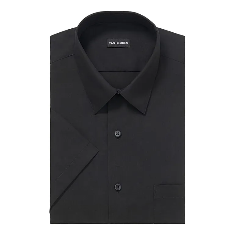 Van Heusen Big & Tall Mens Regular Fit Easy Care Short Sleeve Dress Shirt
