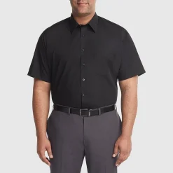 Van Heusen Big & Tall Mens Regular Fit Easy Care Short Sleeve Dress Shirt