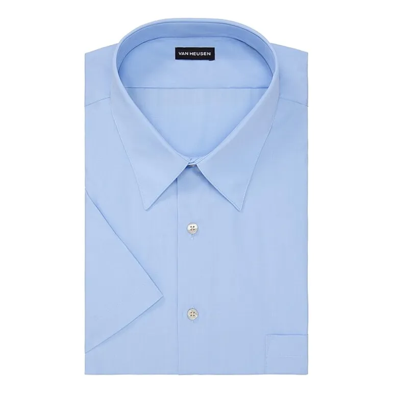 Van Heusen Big & Tall Mens Regular Fit Easy Care Short Sleeve Dress Shirt
