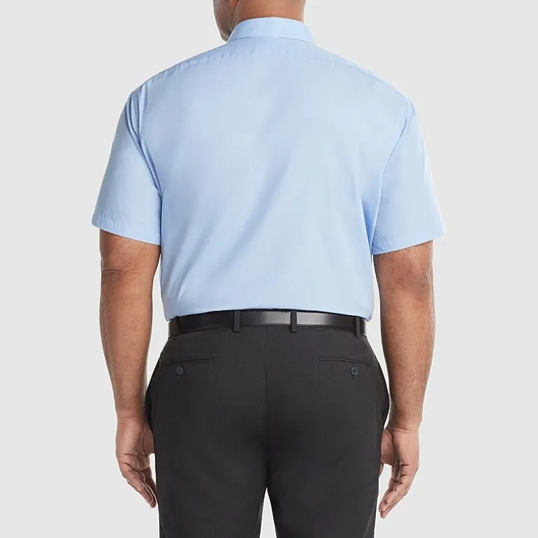 Van Heusen Big & Tall Mens Regular Fit Easy Care Short Sleeve Dress Shirt