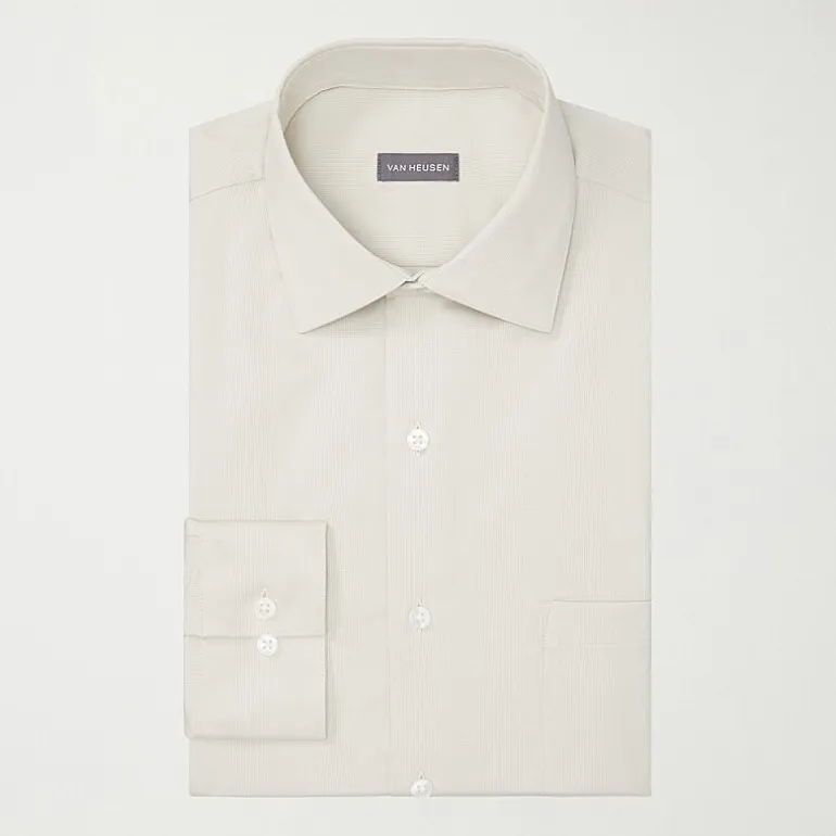 Van Heusen Big & Tall Mens Stain Shield Wrinkle Free Stretch Dress Shirt