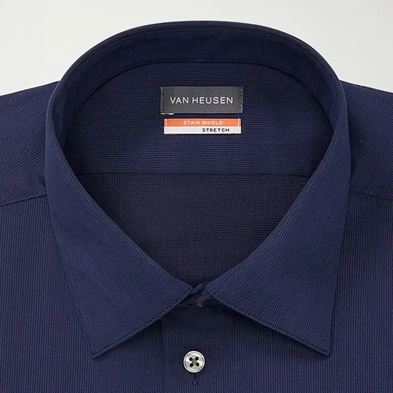 Van Heusen Big & Tall Mens Stain Shield Wrinkle Free Stretch Dress Shirt