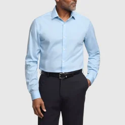 Van Heusen Comfort Performance Mens Slim Fit Stretch Fabric Wrinkle Free Long Sleeve Dress Shirt