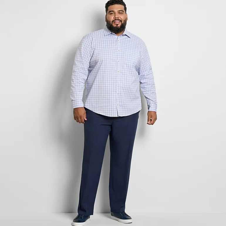 Van Heusen Everyday Defense Mens Straight Fit Big and Tall Dress Flat Front Pant