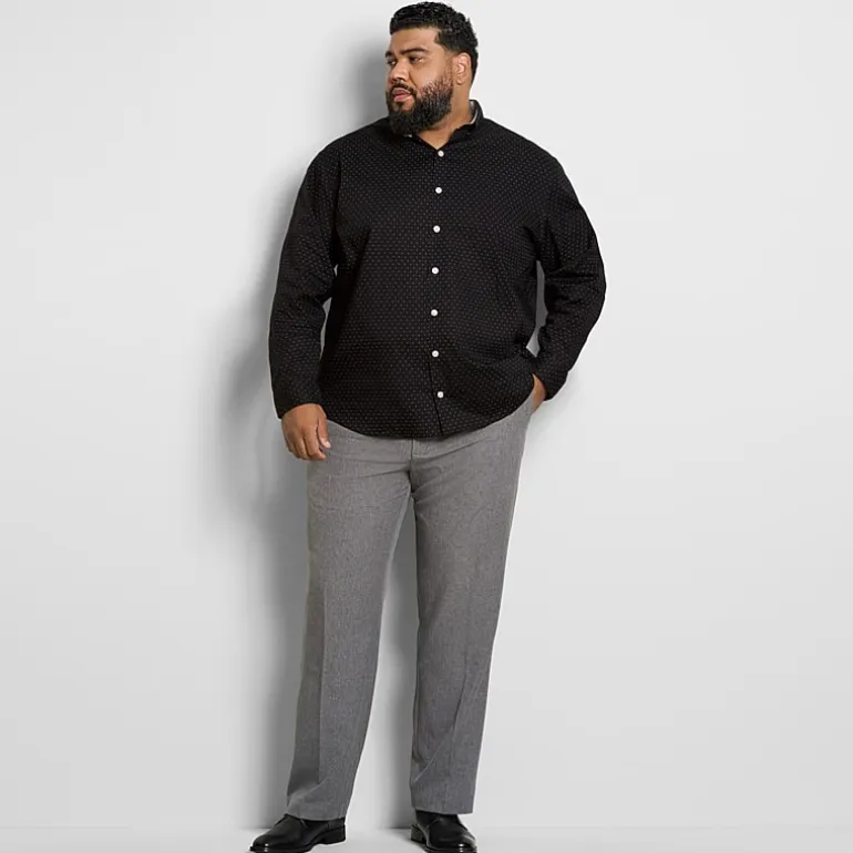 Van Heusen Everyday Defense Mens Straight Fit Big and Tall Dress Flat Front Pant