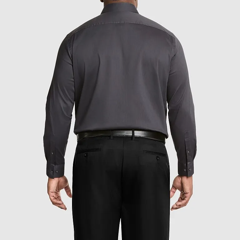 Van Heusen Everyday Defense Mens Big & Tall Classic Fit Stretch Fabric Wrinkle Free Long Sleeve Dress Shirt