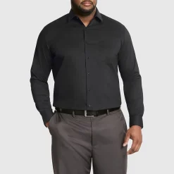 Van Heusen Everyday Defense Mens Big & Tall Classic Fit Stretch Fabric Wrinkle Free Long Sleeve Dress Shirt