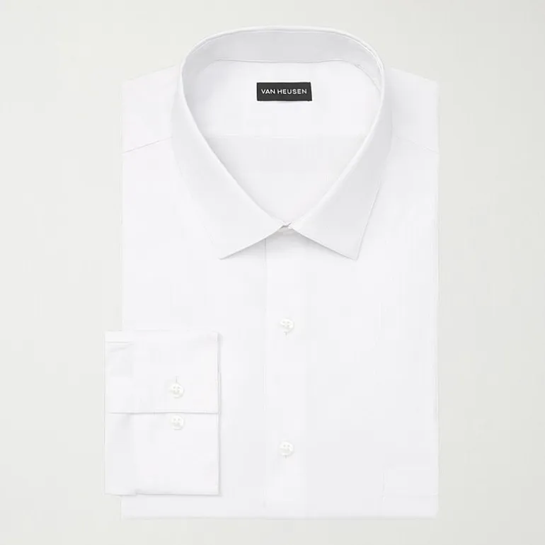 Van Heusen Everyday Defense Mens Big & Tall Classic Fit Stretch Fabric Wrinkle Free Long Sleeve Dress Shirt