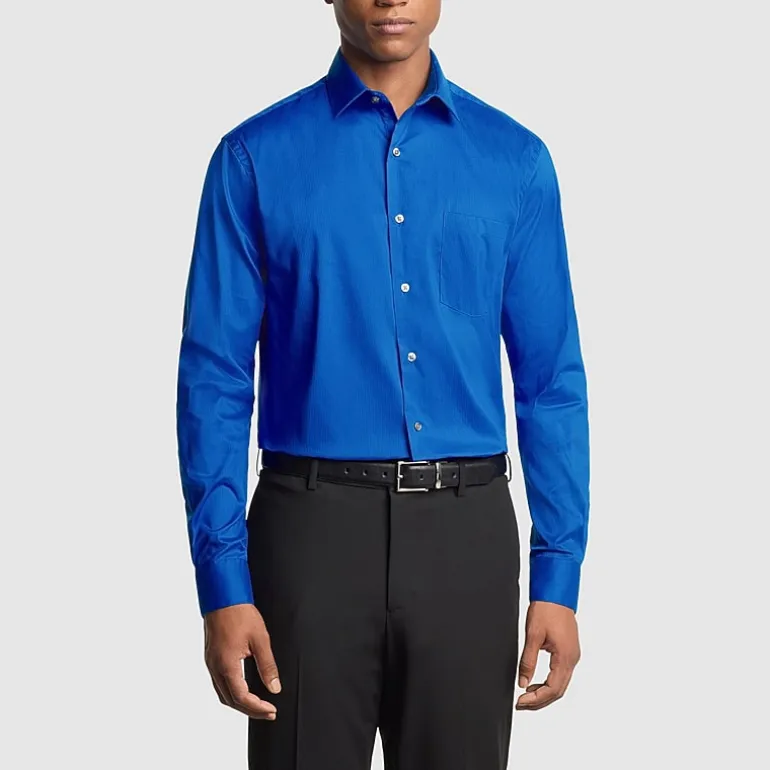 Van Heusen Everyday Defense Stain Shield Mens Regular Fit Stretch Fabric Wrinkle Free Long Sleeve Dress Shirt