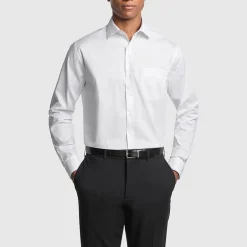 Van Heusen Everyday Defense Stain Shield Mens Regular Fit Stretch Fabric Wrinkle Free Long Sleeve Dress Shirt