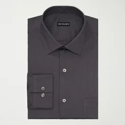 Van Heusen Everyday Defense Stain Shield Mens Regular Fit Stretch Fabric Wrinkle Free Long Sleeve Dress Shirt