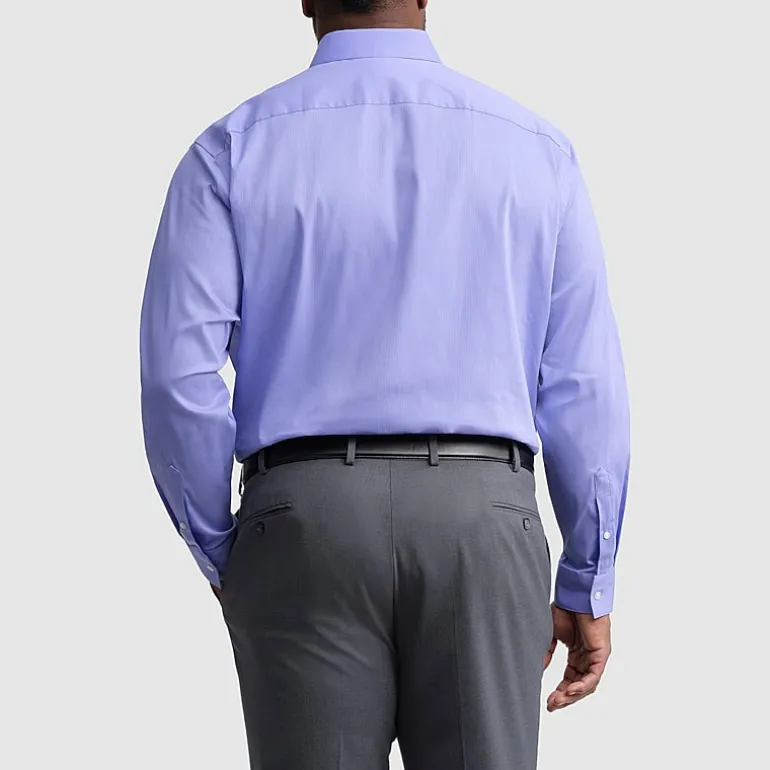 Van Heusen Everyday Defense Stain Shield Big and Tall Mens Regular Fit Stretch Fabric Wrinkle Free Long Sleeve Dress Shirt
