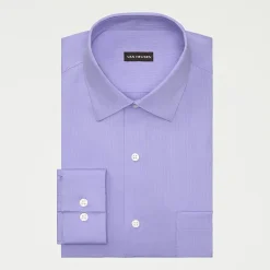 Van Heusen Everyday Defense Stain Shield Fitted Mens Modern Fit Stretch Fabric Wrinkle Free Long Sleeve Dress Shirt