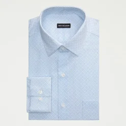 Van Heusen Everyday Defense Stain Shield Fitted Mens Modern Fit Stretch Fabric Wrinkle Free Long Sleeve Dress Shirt
