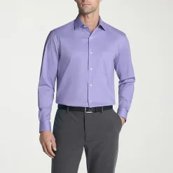 Van Heusen Everyday Defense Stain Shield Mens Regular Fit Stretch Fabric Wrinkle Free Long Sleeve Dress Shirt