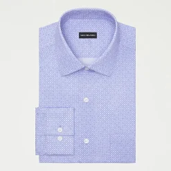 Van Heusen Everyday Defense Stain Shield Fitted Mens Modern Fit Stretch Fabric Wrinkle Free Long Sleeve Dress Shirt