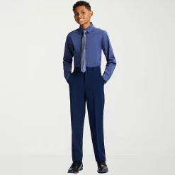 Van Heusen Little & Big Kid Boys Long Sleeve Point Collar Shirt + Tie Set