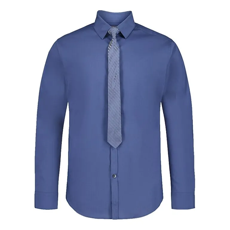 Van Heusen Little & Big Kid Boys Long Sleeve Point Collar Shirt + Tie Set