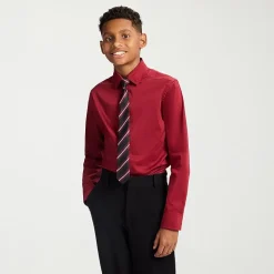 Van Heusen Little & Big Kid Boys Long Sleeve Point Collar Shirt + Tie Set
