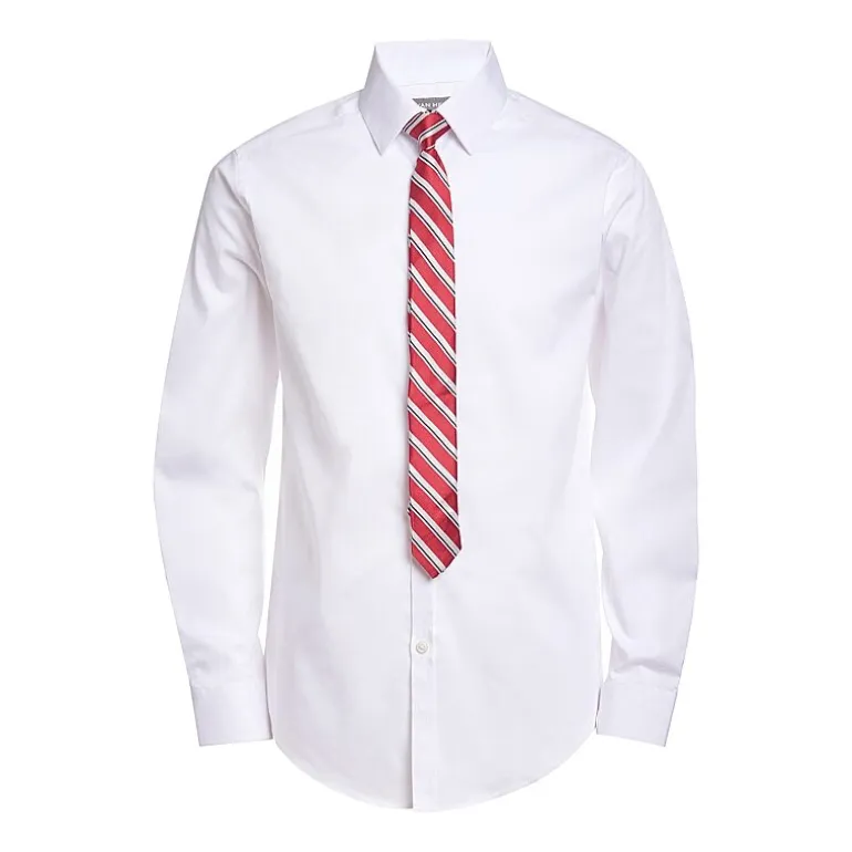 Van Heusen Little & Big Kid Boys Long Sleeve Point Collar Shirt + Tie Set
