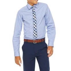 Van Heusen Little & Big Kid Boys Long Sleeve Point Collar Shirt + Tie Set