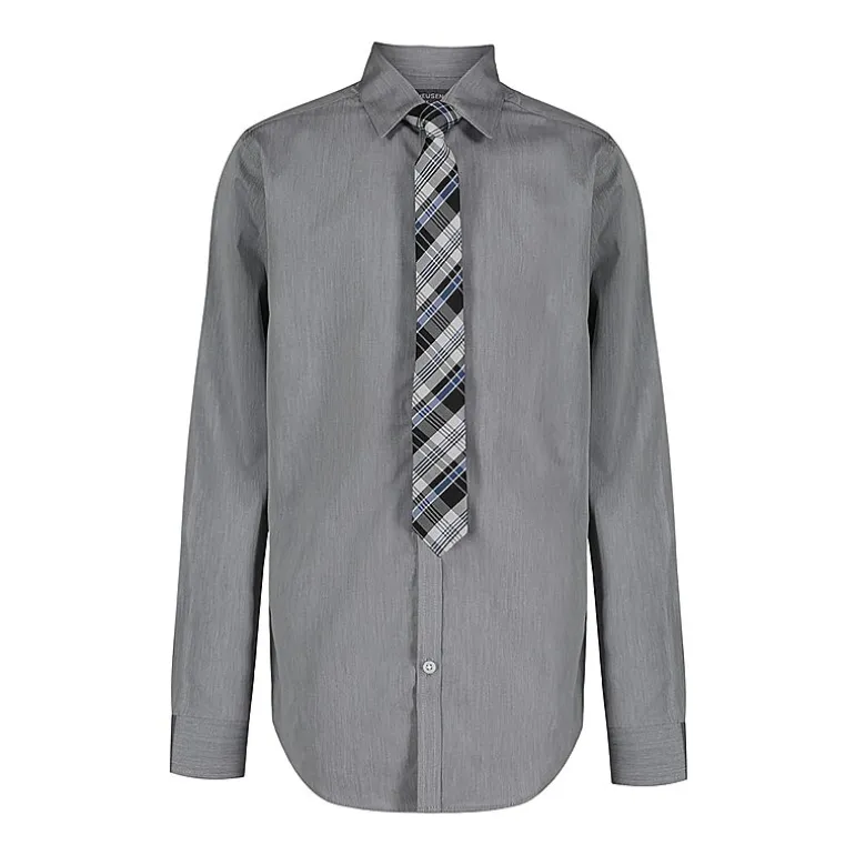 Van Heusen Little & Big Kid Boys Long Sleeve Point Collar Shirt + Tie Set
