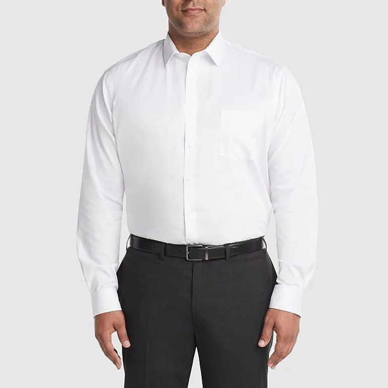 Van Heusen Mens Big and Tall Regular Fit Ultra Flex Wrinkle Free Long Sleeve Dress Shirt