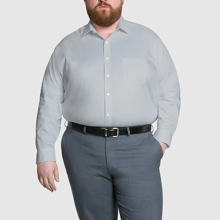 Van Heusen Mens Big and Tall Regular Fit Ultra Flex Wrinkle Free Long Sleeve Dress Shirt