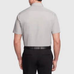 Van Heusen Poplin Mens Regular Fit Easy Care Wrinkle Free Short Sleeve Dress Shirt